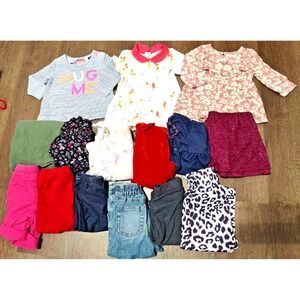 EUC HUGE Lot of Baby Girls Clothes 15 Pieces Size 0-3-3-6 Months Allseason